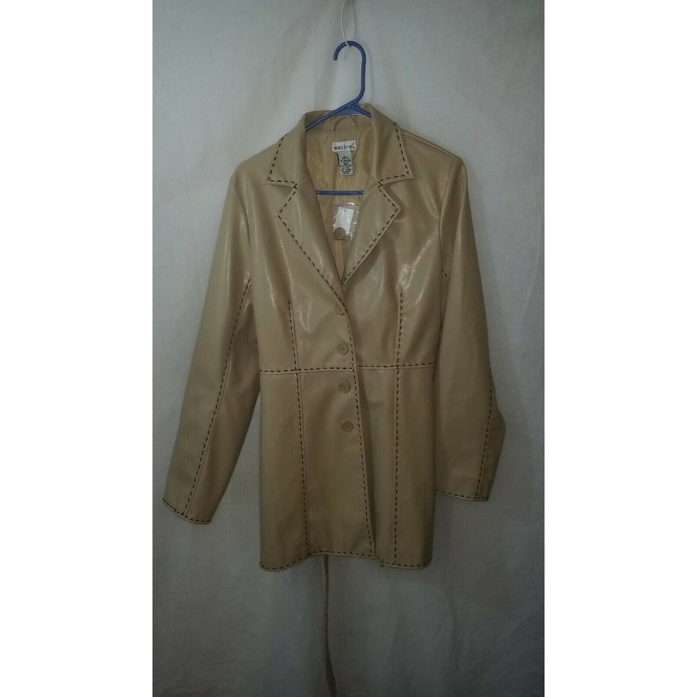 WET SEAL Women’s size LARGE Beige 70s style Trench